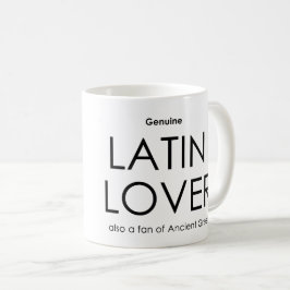 Caneca De Café Amante Latino Genuíno -- também fã do Grego Antigo