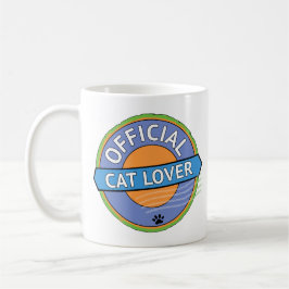 Caneca De Café Amante Oficial de Gatos