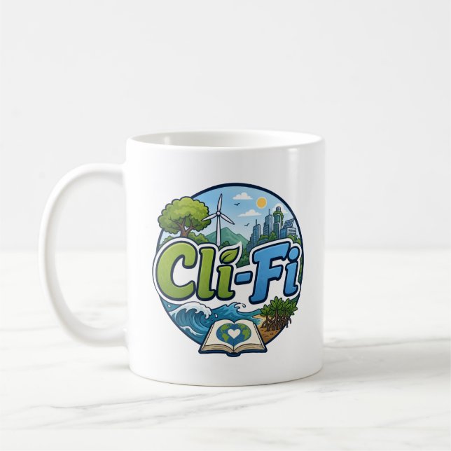 Caneca De Café Amantes da Ficção Climática (Esquerda)