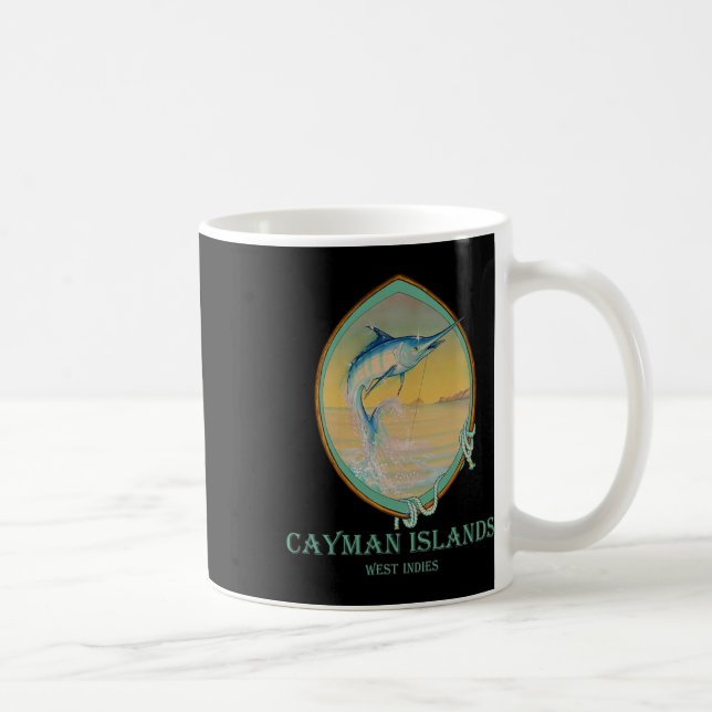 Caneca De Café Amantes da Pesca das Ilhas Cayman  (Direita)