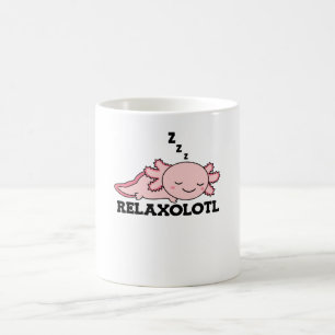 Caneca De Café Amantes De Axolotl Relaxolotl, Animais Cujos Relax
