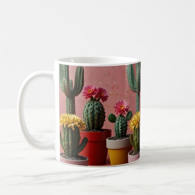 Caneca De Café Amantes de cactos em flor (Esquerda)