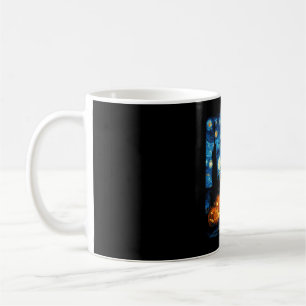 Caneca De Café Amantes de Corgi Pintura de van gogh noite estrela