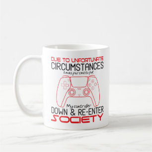 Caneca De Café Amantes de Jogos Coloque Meu Controle Para Baixo F