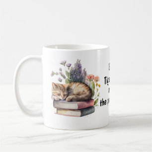 Caneca De Café Amantes de livros personalizados, amantes de gatos