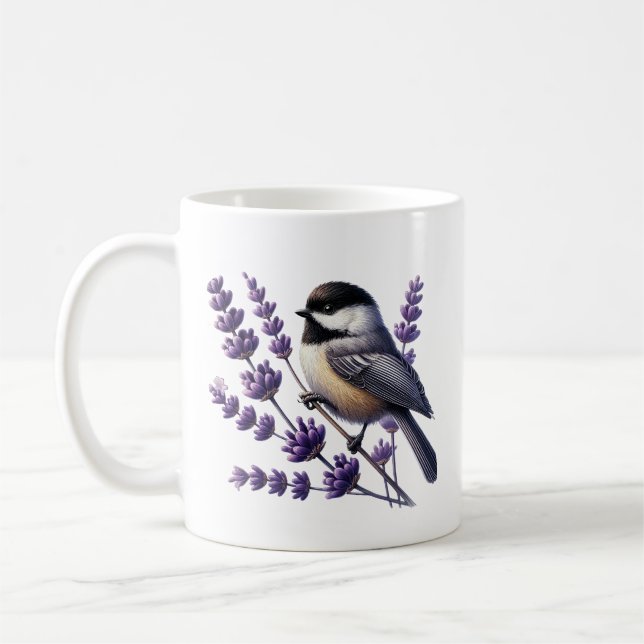 Caneca De Café Amantes de passarinhos cute chickadee adicionam mo (Esquerda)