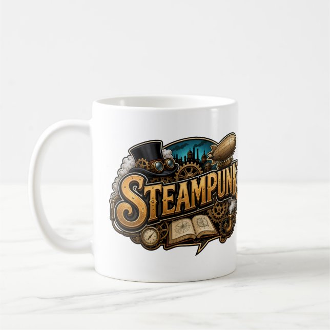 Caneca De Café Amantes de Steampunk (Esquerda)