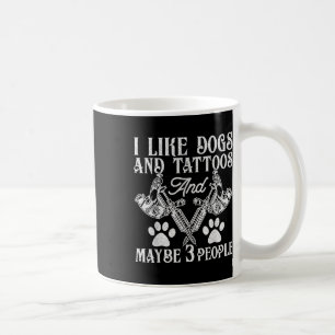 Caneca De Café Amantes de Tatuagem e Cachorro Piada Viciado em Ti