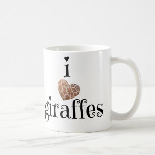 Caneca De Café Amantes do girafa somente! mim girafas do coração