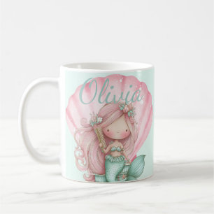 Caneca De Café Amantes do Nome da Concha da Sereia