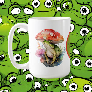 Caneca De Café amantes do sapo de adição de monograma fofo