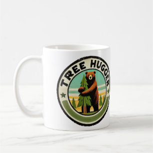Caneca De Café Amantes do Urso Natural do Hugger em Árvore