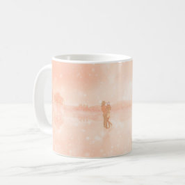 Caneca De Café Amantes em um lago congelado     