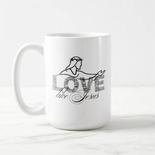 Caneca De Café Amar Como Jesus Tipografia Cristã Design