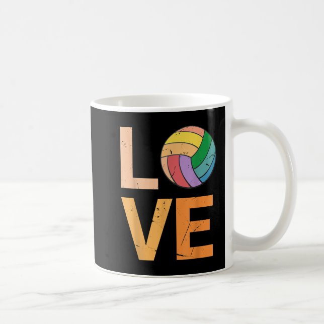 Caneca De Café Amar Voleibol Melhor Presente para Garota (Direita)