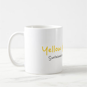 Caneca de Café Amarela Fofa com Citação de Poder