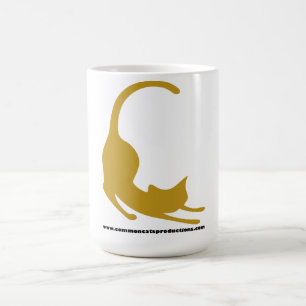 Caneca De Café Amarelo comum do logotipo dos gatos