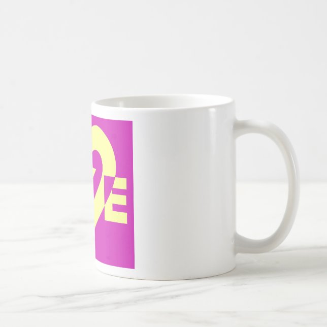 Caneca De Café Amarelo de amor em roxo (Direita)