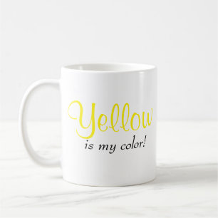 Caneca De Café Amarelo é minha cor dizendo