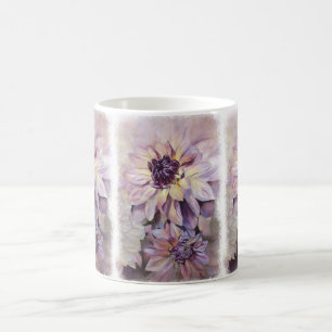 CANECA DE CAFÉ AMARELO E PURPLE DAHLIAS CLASSIC MUG
