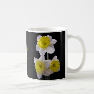 Caneca De Café Amarelo no Daffodil Branco