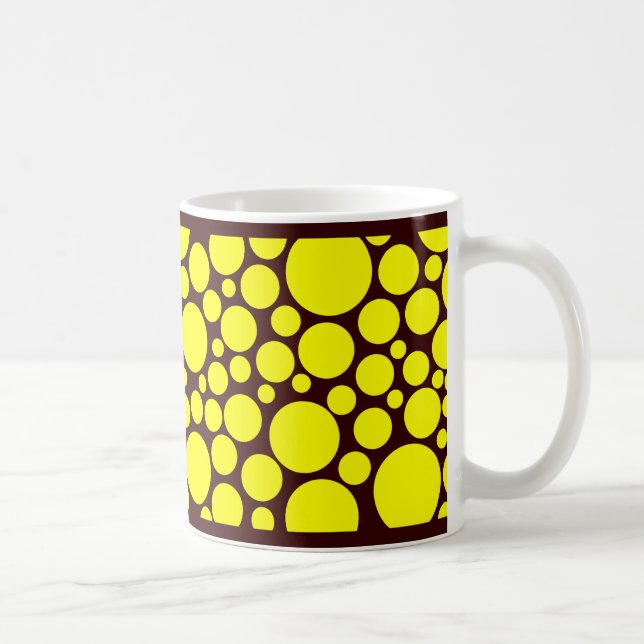 Caneca De Café Amarelo potente em castanho escuro (Direita)