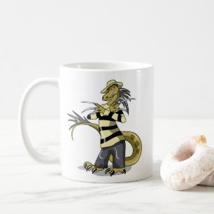 Caneca De Café Amargasaurus Sendo Freddy Krueger.