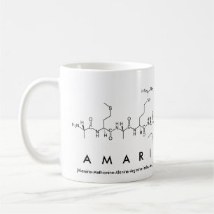 Caneca De Café Amari peptide name mug