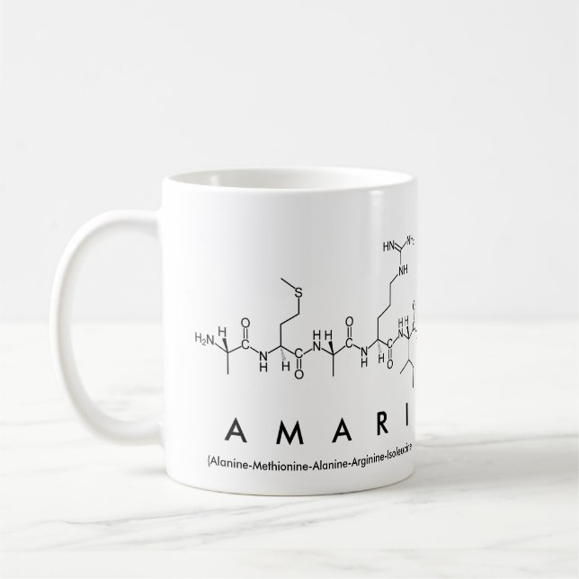 Caneca De Café Amari peptide name mug (Esquerda)