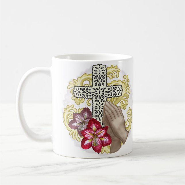 Caneca De Café Amaryllis Christian Cross (Esquerda)