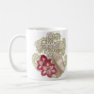 Caneca De Café Amaryllis Com Cruz Cristã