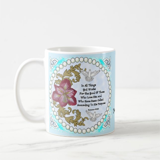Caneca De Café Amaryllis Cristão Todas as Coisas  (Esquerda)