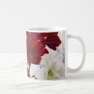 Caneca De Café Amaryllis vermelho e branco 2008