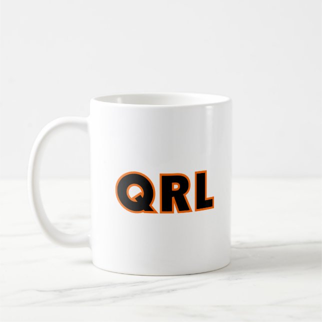 Caneca De Café Amateur Ham Radio QRL (Esquerda)