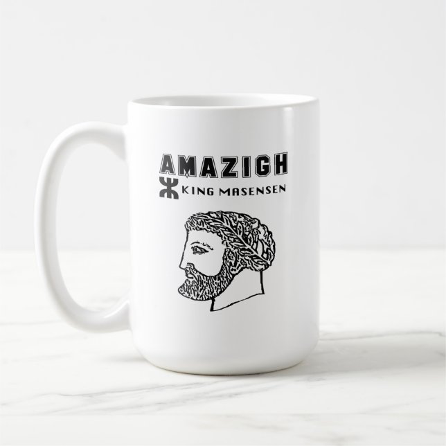 Caneca De Café amazigh rei Massinissa Kabyle algerie Marrocos (Esquerda)