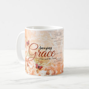 Caneca De Café Amazing Grace Soft peach floral