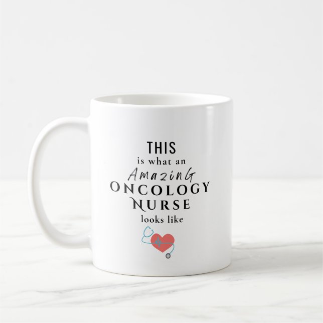 Caneca De Café Amazing Oncology Nurse Personalized (Esquerda)