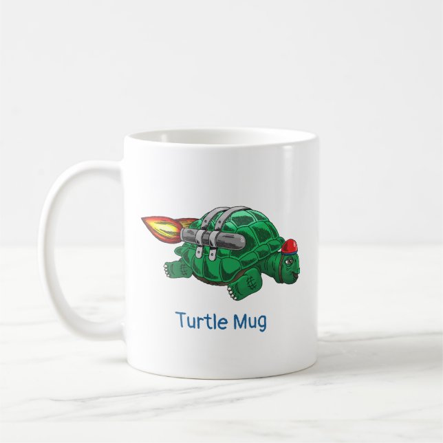 Caneca De Café Amazing Rocket Turtle (Esquerda)