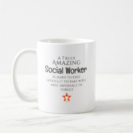 Caneca De Café Amazing Social Worker Hard To Find Personalized