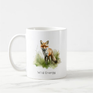 Caneca De Café Amber Gaze: Raposa-sombra, personalizada