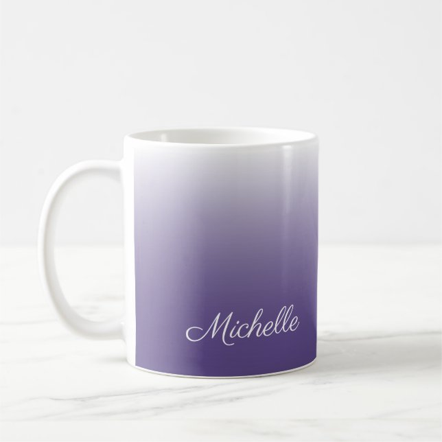 Caneca De Café Ambre ultra violeta personalizada de gradiente (Esquerda)