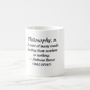 Caneca De Café Ambrose Bierce sobre filosofia