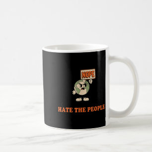 Caneca De Café Ame a terra odeie as pessoas desenho retrô terra