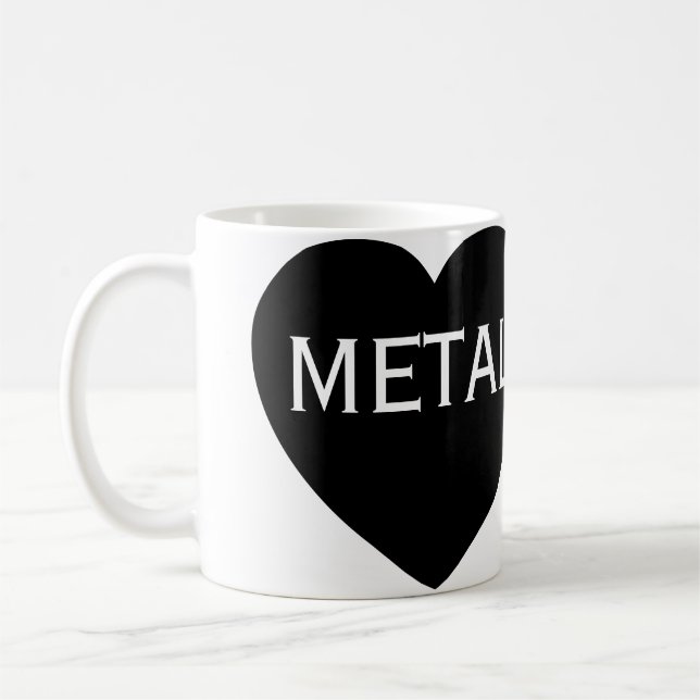 Caneca De Café Ame Heavy Metal (Esquerda)