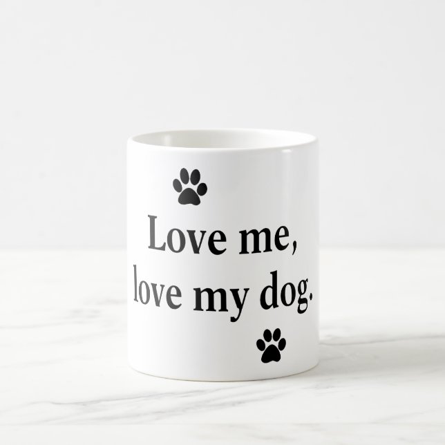 Caneca De Café Ame-me, ame-o meu cão (Centro)