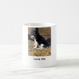 Caneca De Café Ame-me - filhote de cachorro bonito do lebreiro