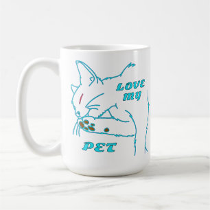 CANECA DE CAFÉ AME MEU GATO DE AQUA