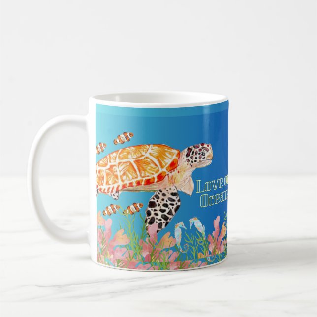 Caneca De Café Ame nossos oceanos (Esquerda)