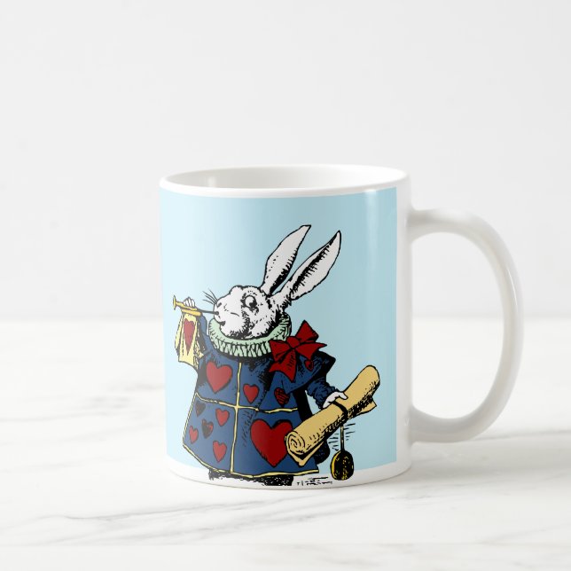 Caneca De Café Ame o coelho branco Alice no país das maravilhas (Direita)