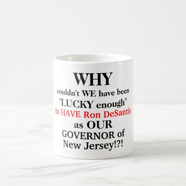 Caneca De Café Ame o Gov. DeSantis não Murphy EDITAR NOMES (Centro)